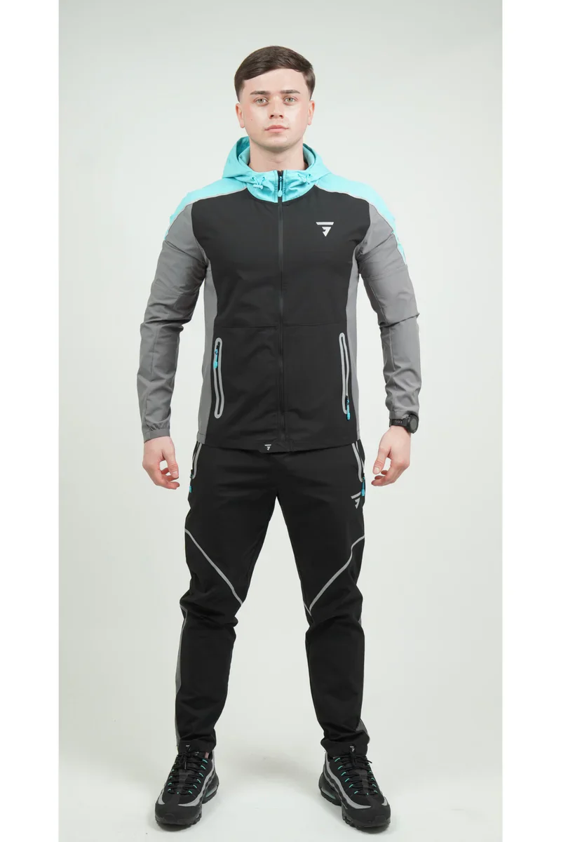 GRIID REFLECT TRACKSUIT - BLACK/SLATE GREY/AQUA