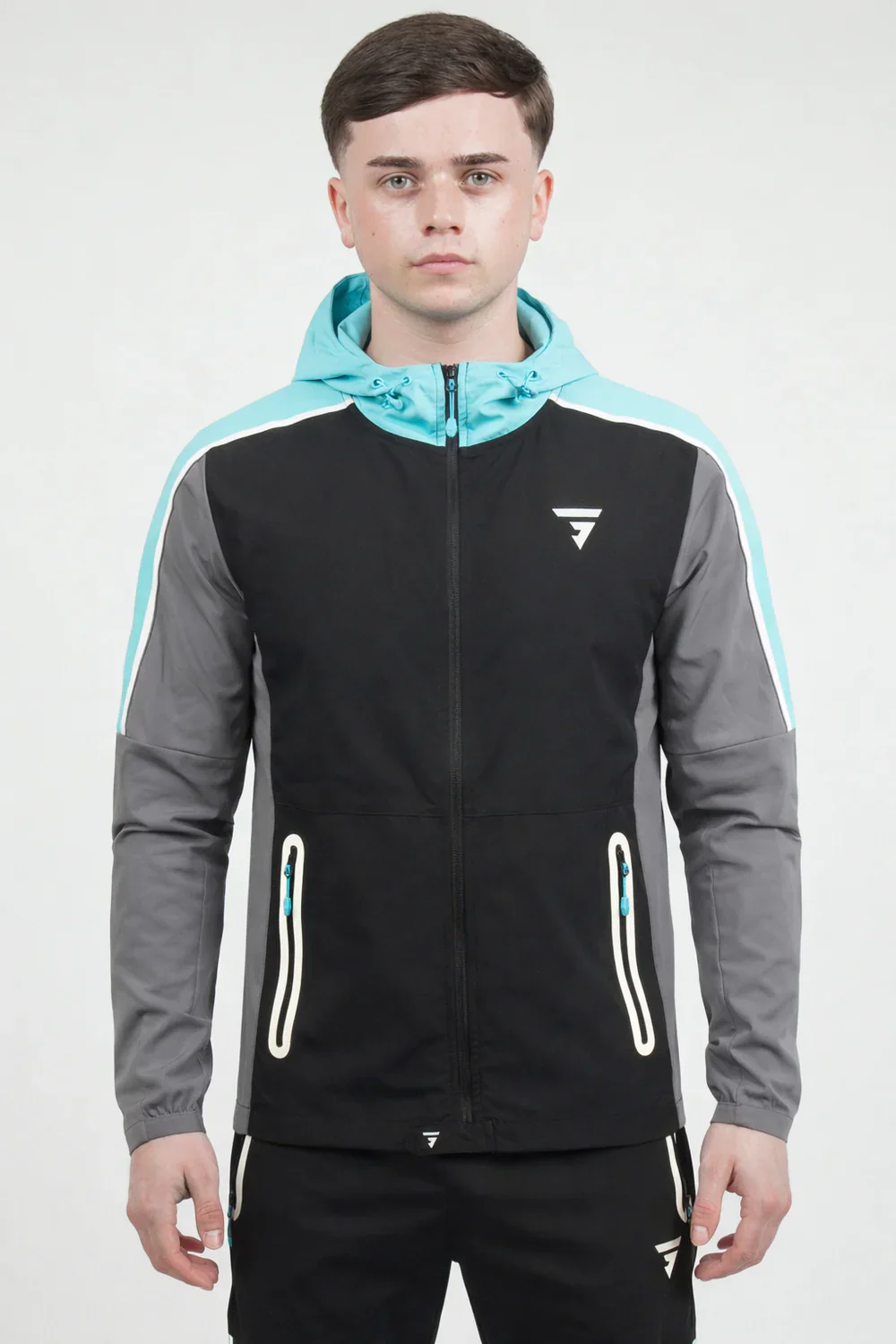GRIID REFLECT TRACKSUIT - BLACK/SLATE GREY/AQUA - Image 3