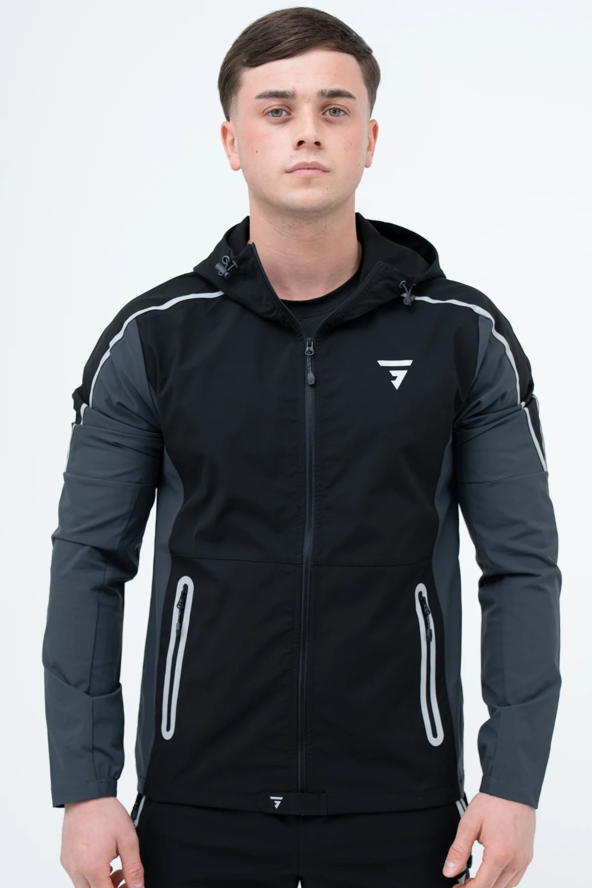 GRIID REFLECT TRISET TRACKSUIT/T-SHIRT - BLACK/ASPHALT - Image 4