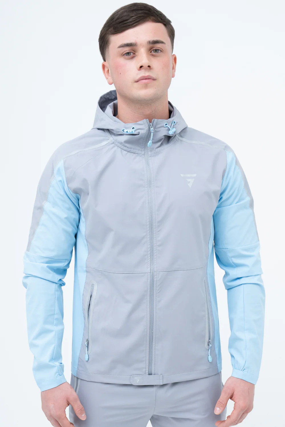 GRIID REFLECT TRISET TRACKSUIT/T-SHIRT - LIGHT GREY/SKY BLUE - Image 4