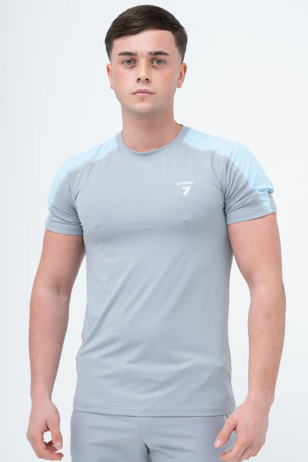 GRIID REFLECT TRISET TRACKSUIT/T-SHIRT - LIGHT GREY/SKY BLUE - Image 5