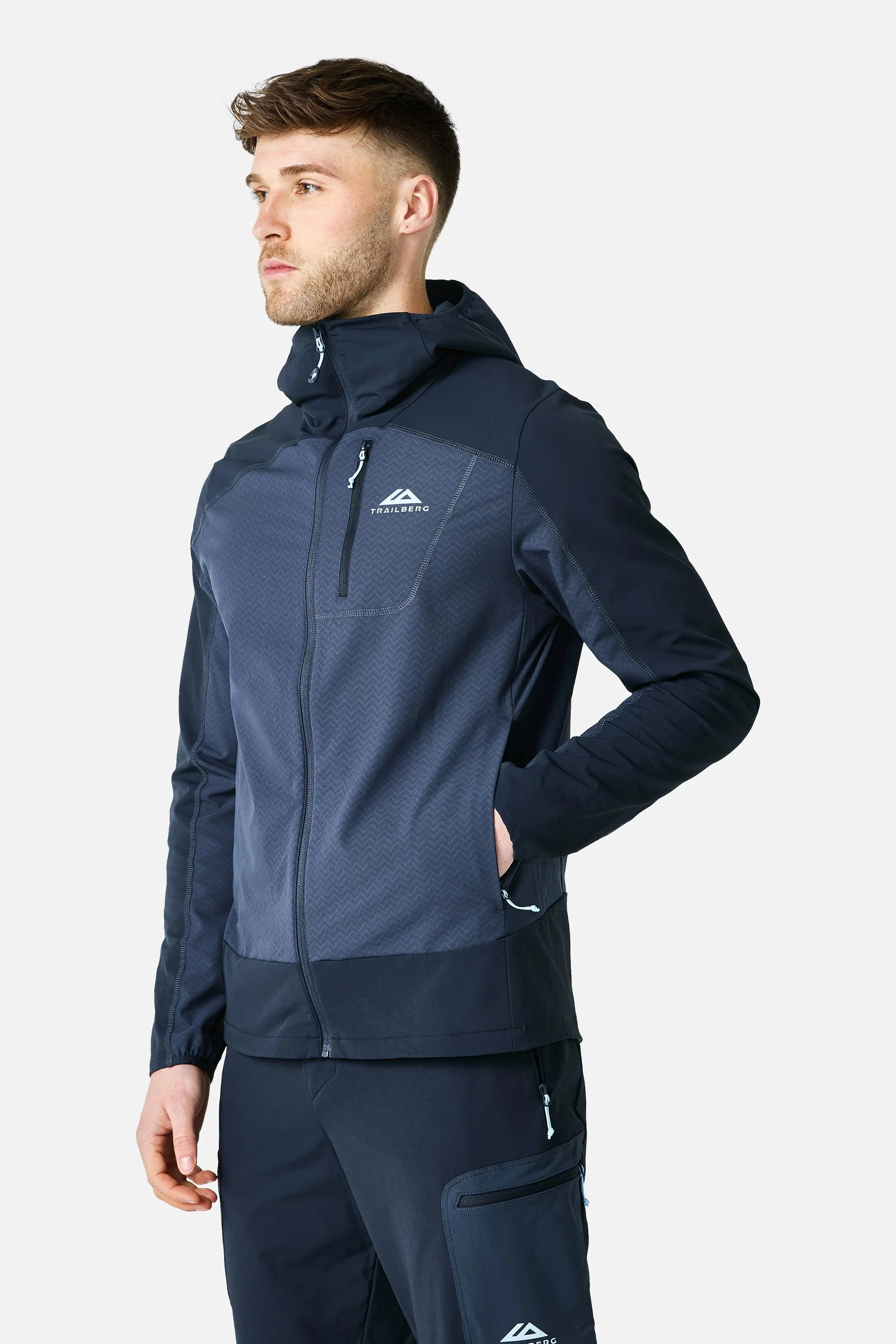TRAILBERG CALDERA GRIDDED FLEECE TRACKSUIT - DEEP OCEAN - Image 3