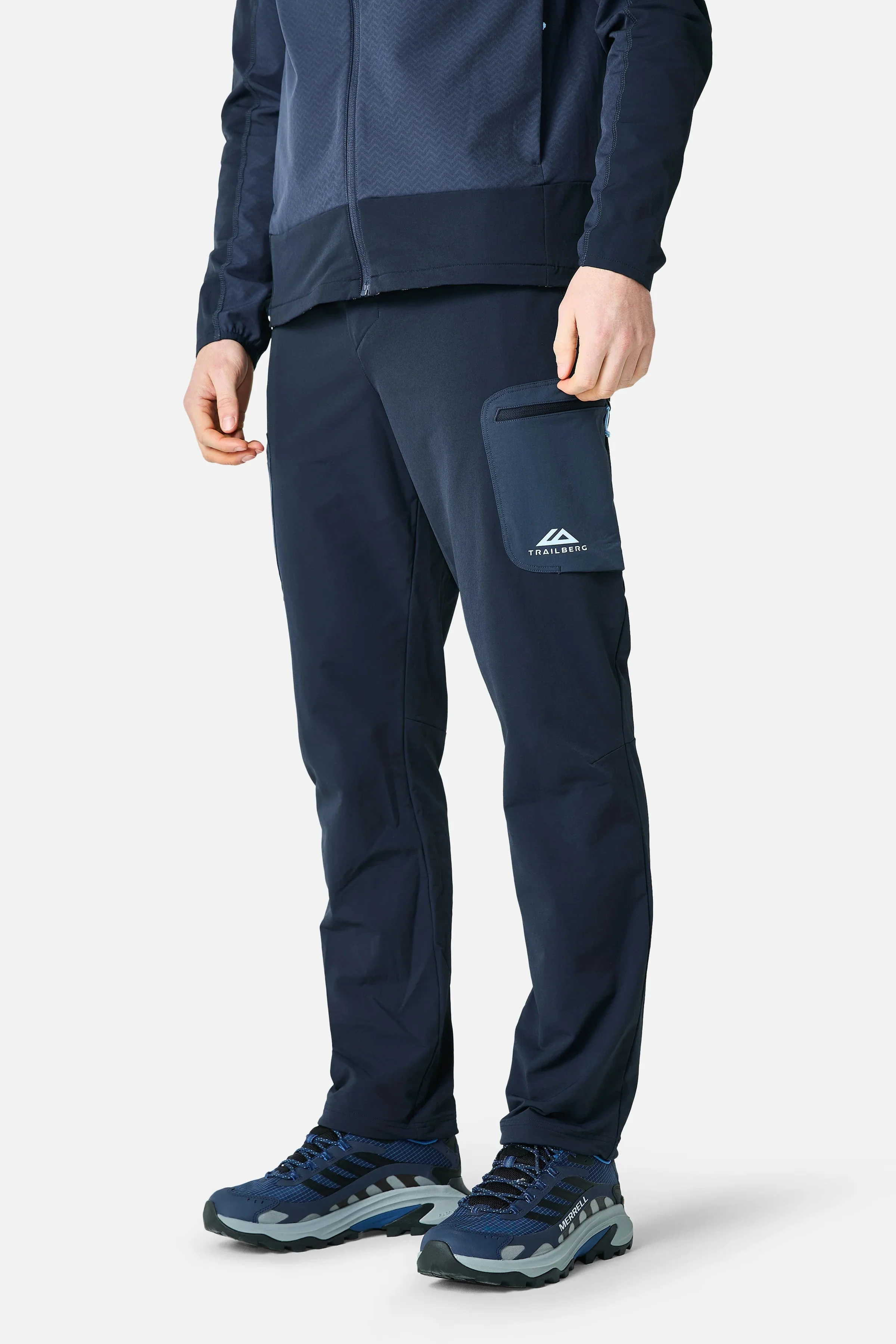 TRAILBERG CALDERA GRIDDED FLEECE TRACKSUIT - DEEP OCEAN - Image 4