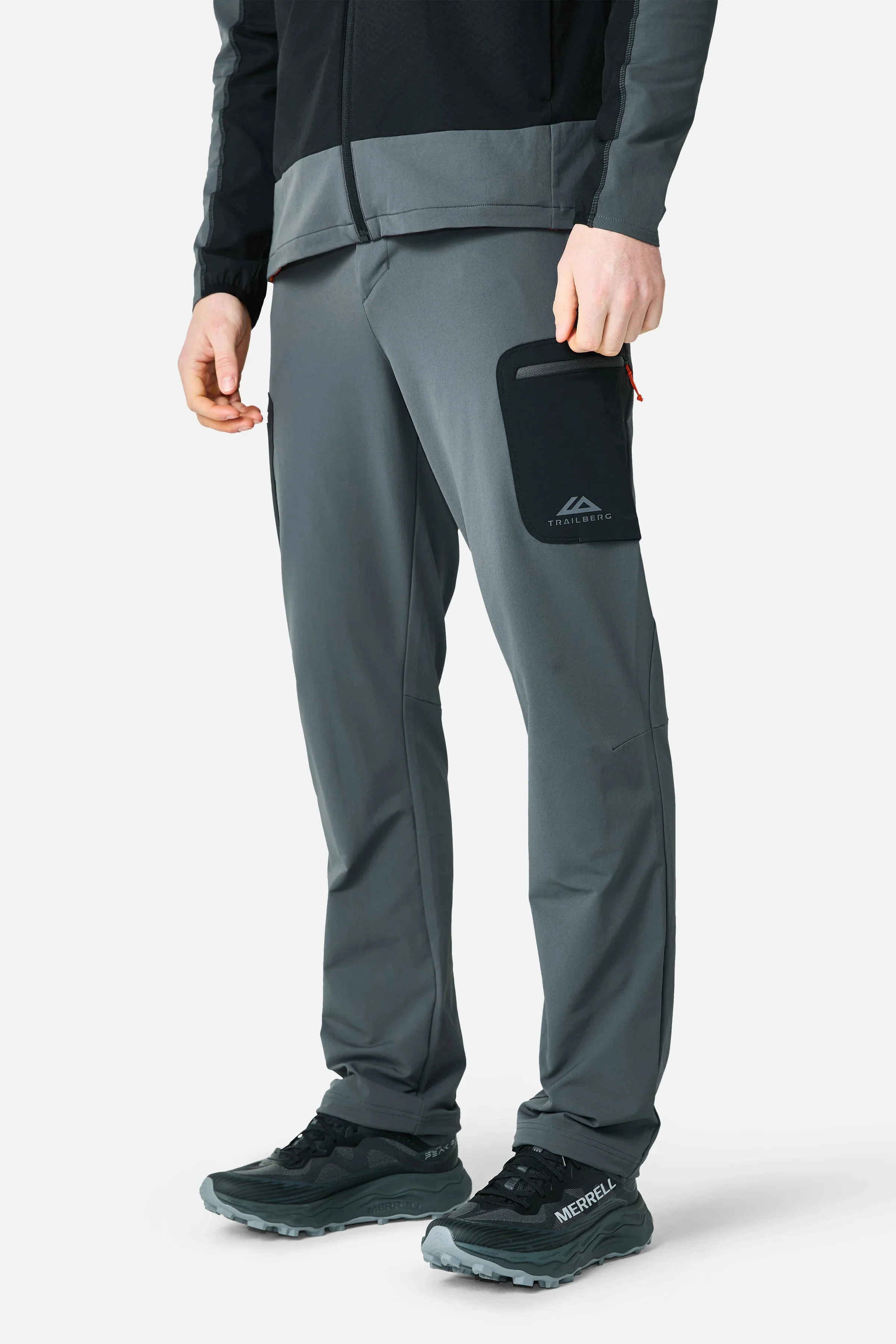 TRAILBERG CALDERA GRIDDED FLEECW TRACKSUIT - VOLCANO BLACK/GREY - Image 4